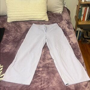 Princess Polly Lilac Linen Trousers